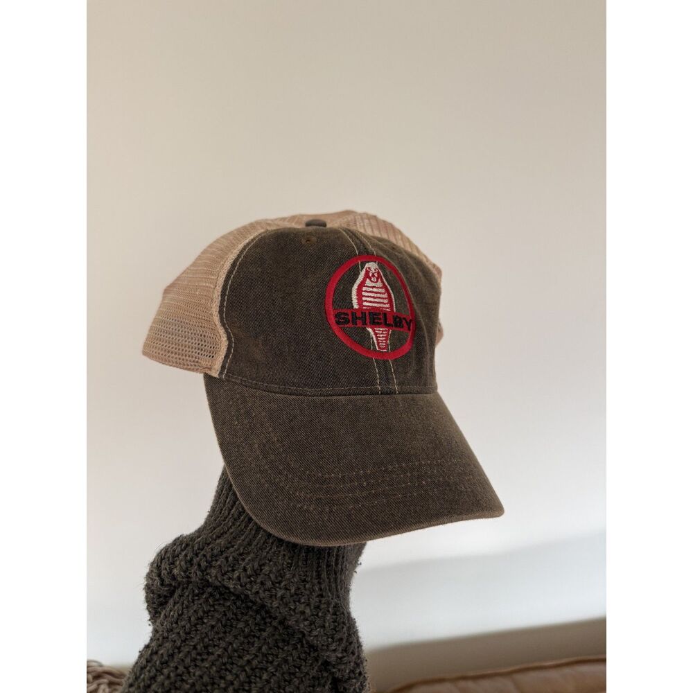 HEADMOST SHELBY ford mustang trucker hat vintage Embroidered Brown  car